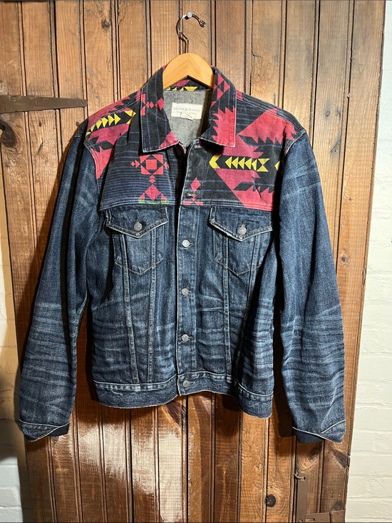 Denim & Supply Ralph Lauren Other - Ralph Lauren Denim Jacket with Red & Yellow Southwestern Yoke